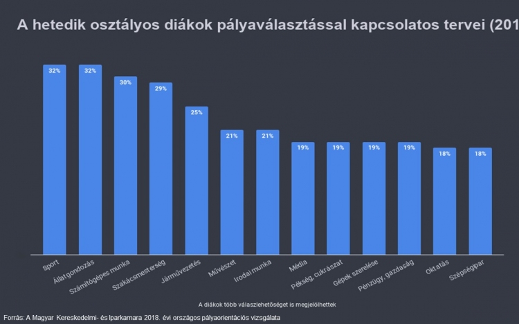 Sportoló vagy szakács lenne a hetedikesek nagy része